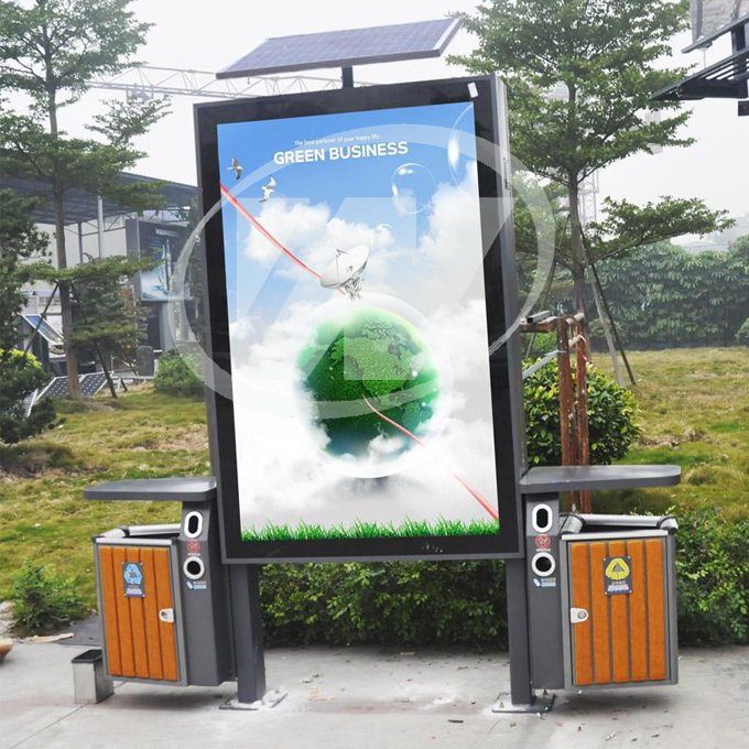太阳能广告垃圾桶一体灯安装批发